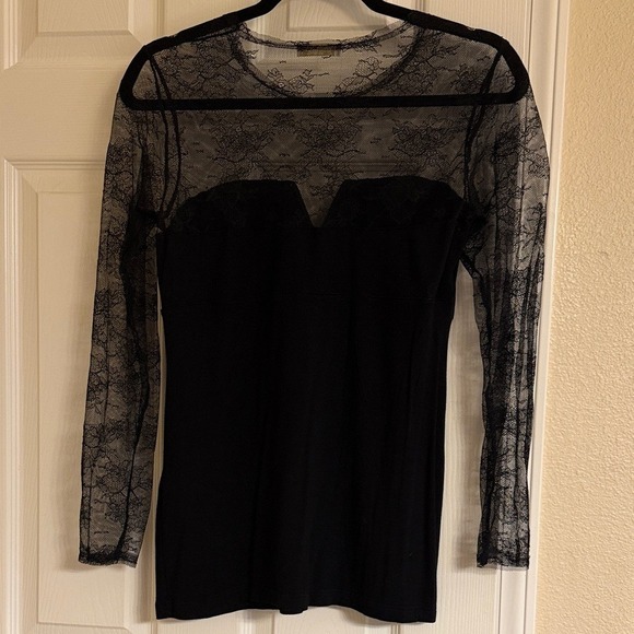 Oroblu Bodywear Women's Long Sleeve Lace Top Size Small - Picture 6 of 6